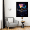 thumbnail image 2 of Moonbeams and Magic - Celestial Moon Magic Canvas Wall Art, 2 of 2