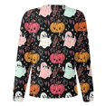 thumbnail image 3 of WTOBBY Women's Fashion Casual Long Sleeve Standing Collar Single Breasted Halloween Printed Workwear Jacket - Comfortable and Durable for Medical Apparel and Costume Use,Hot Pink M, 3 of 5