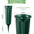 thumbnail image 5 of 20 Pack Cemetery Vases with Spikes,Plastic Vases for Flowers,Grave Decorations for Cemetery,Grave Flower Holder,Memorial Floral Vases(Black), 5 of 7
