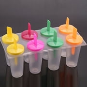 Yesbay 8Pcs Ice Cream Lolly Maker Form DIY Pop Mould Frozen Popsicle Yogurt Molds Tools