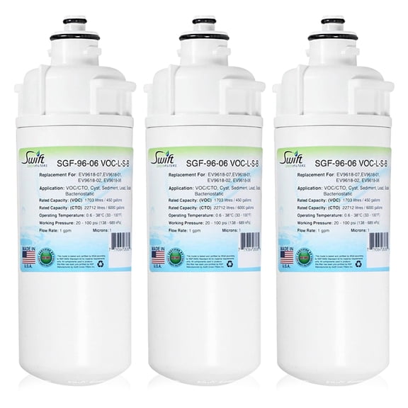 Swift Green Filters SGF-96-06 VOC-L-S-B Compatible Commercial Water Filter for EEV9618-07, EV9618-01, EV9618-02 (3 Pack)
