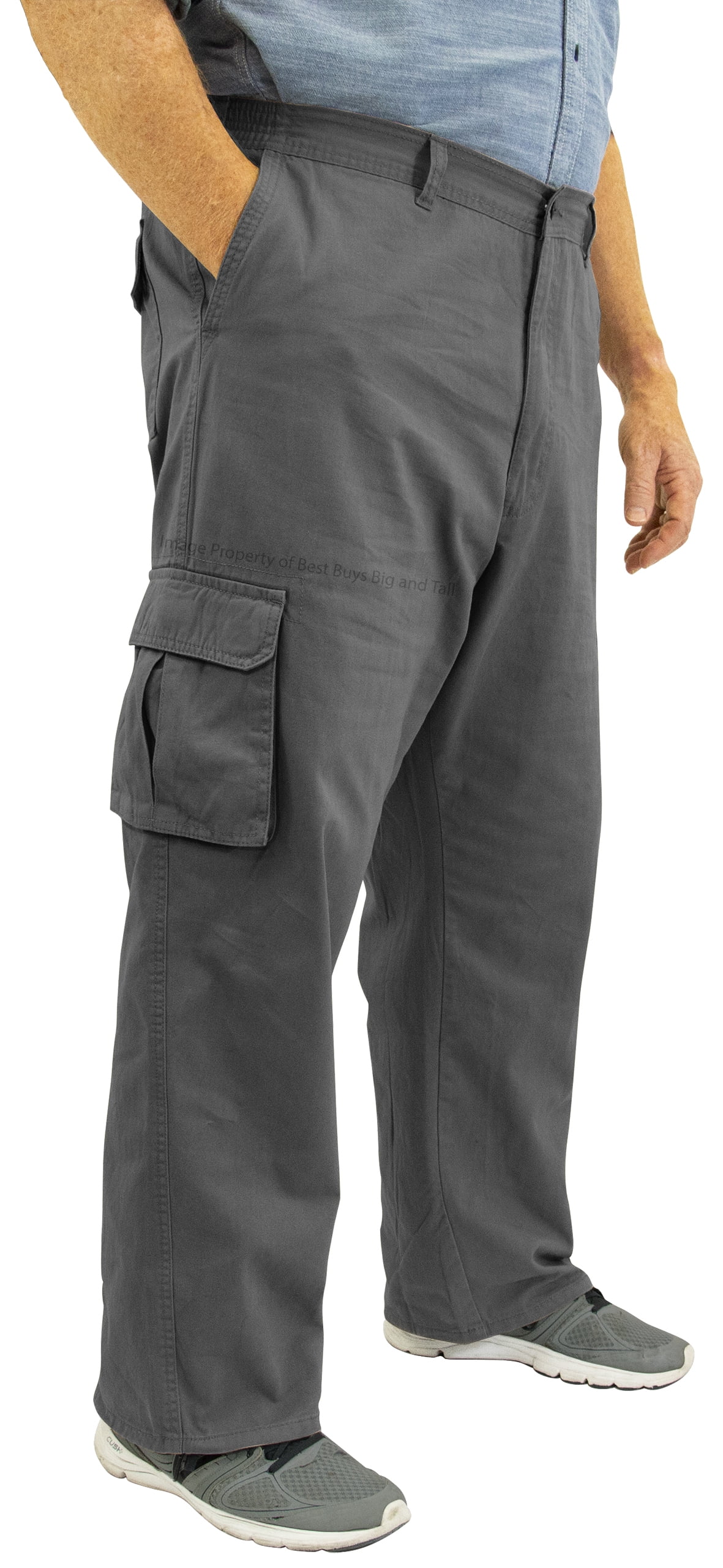 ROCXL Big & Tall Sizes 42 to 68 Men's Cargo Pants Expandable Waist ...