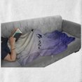 thumbnail image 5 of Christmas Soft Flannel Fleece Throw Blanket, Santa Claus Leaving His House to Sleigh Along Deers Pine Tree New Year Joy, Cozy Plush for Indoor and Outdoor Use, 50" x 60", Blue Violet, by Ambesonne, 5 of 5