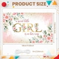 thumbnail image 2 of Pink Floral Girl Baby Shower Banner Gold Glitter Sweet Little Girl Display Green Leaves Floral Decor Floral Backdrop for Baby Shower Party Girl Welcome Celebration Newborn Girl Party, 2 of 3