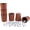 Dark Brown, variant on Felt-Lined PU Leather Dice Cup Set, 6 Quiet Dice Shaker Cups with 36 Dices for Bar Party Yahtzee Farkle Dice Games, Coffee