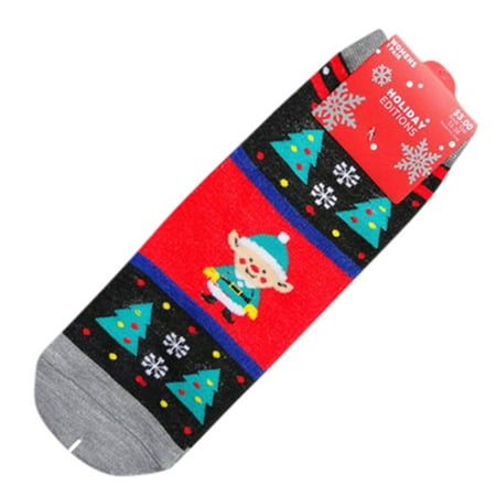 

YUEHAO Socks Women Snowman Christmas Cotton Socks Girl Winter Home Socks Bed Socks Mid Socks A