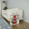 thumbnail image 2 of Ada Home Decor Furniture Light Mocha 2 Tier Stacy Modern Side Table, 2 of 5