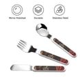 thumbnail image 3 of Fotbe Western French Bulldog Cowboy for Stainless Steel Kids Silverware Set - Child and Toddler Safe Flatware - Children's Knife, Fork And Spoon Set - Metal Kids Cutlery Set, 3 of 8