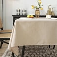 thumbnail image 4 of sruoe Tablecloth, Rectangle Tablecloths, Waterproof Oilproof Washable Foldable Modern Beige Tablecloths, Table Cloth for Dining, Home, Party, Picnic, Nylon Spandex, 4 of 5
