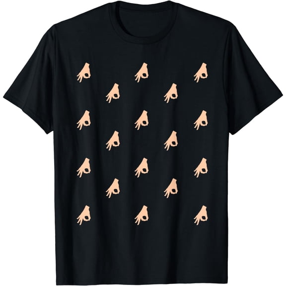 Finger Circle Game Shirt Meme Hand OK Gotcha Pattern T-Shirt