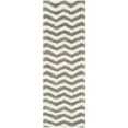 thumbnail image 3 of SAFAVIEH Montreal Caprice Zigzag Stripes Shag Area Rug, Ivory/Grey, 4' x 6', 3 of 8