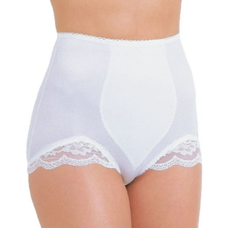 

Women s Rago 919 Light Shaping V Leg Brief Panty with Lace (White 5X)