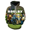 thumbnail image 2 of ROBLOX-Jersey con capucha para adultos y niños, suéter con estampado Digital 3D periférico de animación del juego, holgado, a la moda, 2 of 4