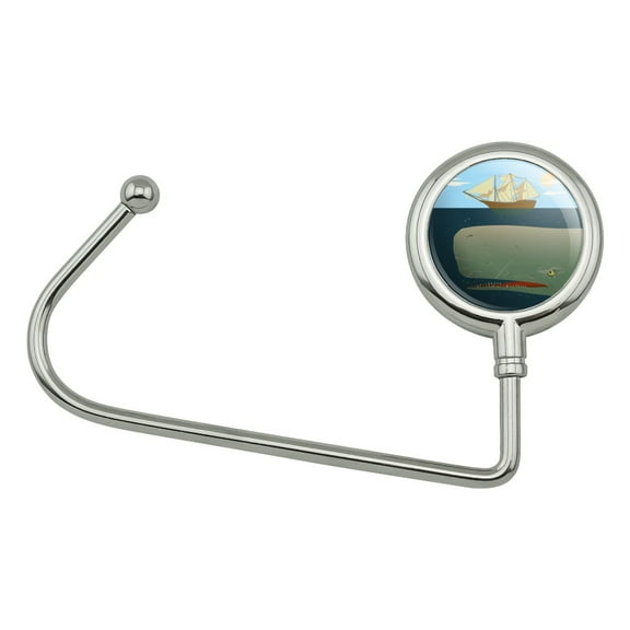 Sperm Whale Under Ship Purse Bag Hanger Holder Hook