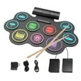 thumbnail image 2 of Almohadilla de batería electrónica, almohadilla de batería Digital, sonido estéreo, regalo, juego de batería de mesa portátil, 2 of 9