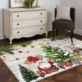 thumbnail image 3 of Kitchen Mats for Floor 3x5 Ft, Christmas Non Slip Area Rugs for Kitchen Bedroom Entryway, Gnomes Xmas Tree Snowflake Winter Gifts Wooden Washable Carpet Runner Rug Floor Mats for Bedroom Home Decor, 3 of 9