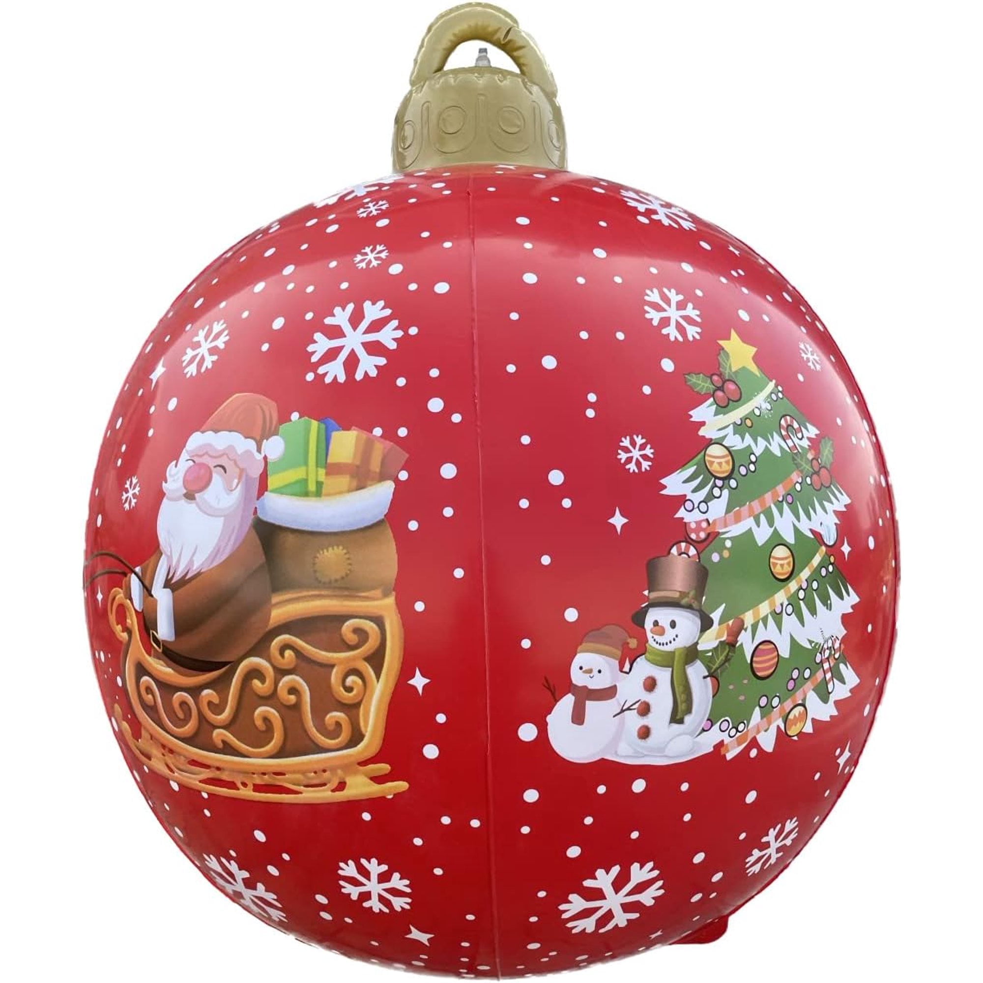 Giant Christmas PVC Inflatable Decorated Ball, 23.6 Inch Outdoor