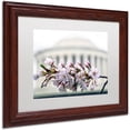 thumbnail image 2 of Trademark Fine Art "Jefferson Memorial Blossoms" Canvas Art by CATeyes, White Matte, Wood Frame, 2 of 4