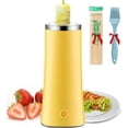 thumbnail image 1 of Egg Tube Cooker, Automatic Electric Vertical Egg Roll Maker with Bamboo Sticks, Vertical Sausage Making Machine, With 9 Minutes Cooking Automatic Heating, for Breakfast, Non Stick (Yellow), 1 of 8