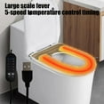 thumbnail image 4 of YIKA USB Winter Thermo-regulating Heated Plush Toilet Seat Household Washable Toilet Seat Cover Speed Heat Thermostat Plush Cushion, 4 of 6