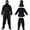 Black Ninja, variant on Men's Halloween Caveman Costume, Stone Age Tunic, Adult XL, Fits Up to 48 Inch Chest