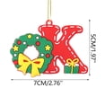 thumbnail image 2 of YIKA Personalized Christmas Ornaments 26-Style Christmas Tree Ornaments Set With English Uppercase Letters K, 2 of 9