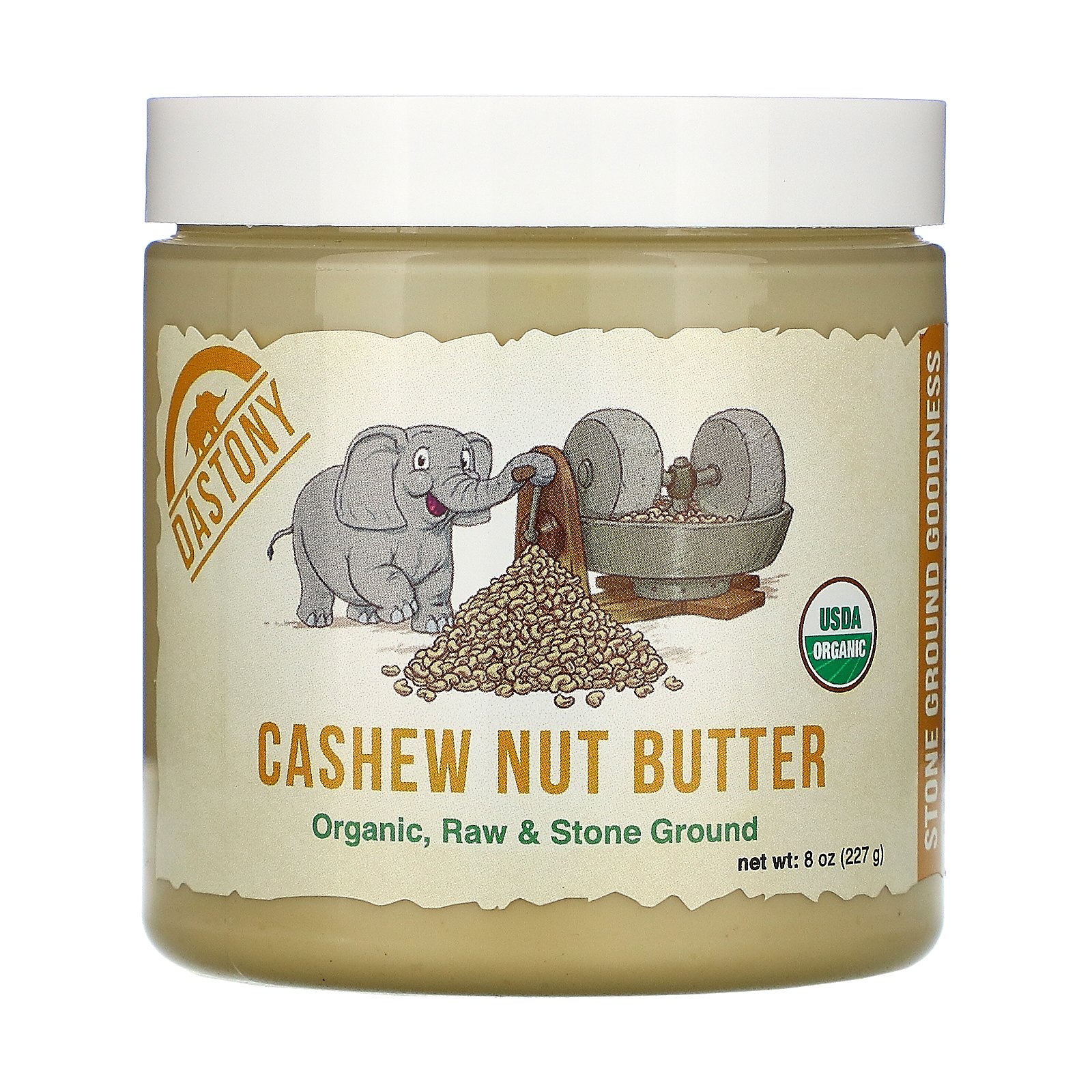 Dastony Organic Cashew Nut Butter, 8 oz (227 g)