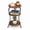 Rustic Brown, variant on Slim Waist 3-Tier Storage End Table, Rustic Brown Round Corner Tea Coffee Table, Multipurpose Compact Furniture for Living Room Bedroom Small Corner Spaces