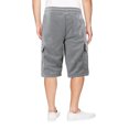 thumbnail image 2 of Men's Adjustable Drawstring Casual Cotton Blend Multi Pocket Soft Cargo Shorts (Light Grey, M), 2 of 3