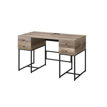ACME Desirre Writing Desk in Rustic Oak and Black