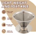 thumbnail image 4 of Pour over Coffee Dripper Reusable Drip Cone Coffee Filter Portable Pour over Coffee Maker Home  Camping, 4 of 7