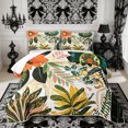 thumbnail image 2 of Manfei Boho Flowers Quilt King 3 Pieces,Botanical Plants King Coverlet Set,1 Bedspread and 2 Pillowcases, 2 of 7