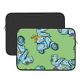 thumbnail image 2 of Pofeuu Motorcycle Riding Dinosaur Print Laptop Carrying Case,13-15-Inch Laptop and Tablet, Sleek Design, Durable and Water-Repellent Fabric, Business Casual or School-, 2 of 8