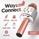 thumbnail image 4 of Micrófono de karaoke – Altavoz de micrófono para cantar – Elegante diseño en oro rosa – Portátil y liviano – Regalo increíble, 4 of 5