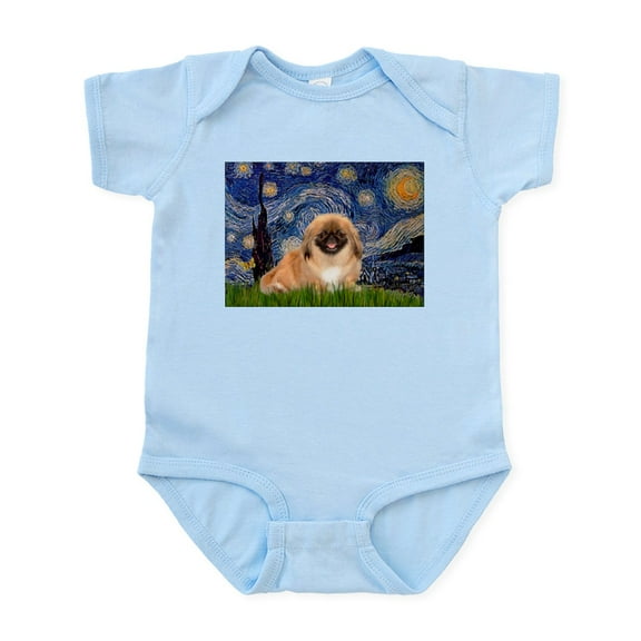 CafePress - Starry Night Pekingese Infant Bodysuit - Baby Light Bodysuit, Size Newborn - 24 Months