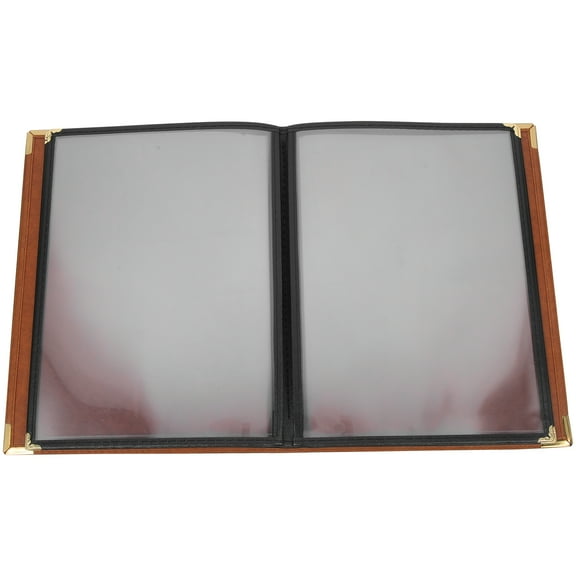 Loose-Leaf Restaurant Menu Cover with Protective Sleeve, Recipe Holder for Food Service, Kitchen, and Waitstaff Use