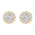 thumbnail image 3 of 0.8808 ct Screw-Back Stud Earrings for Women | 4.5mm Round Cut Moissanite | 18K Yellow Gold, 3 of 5