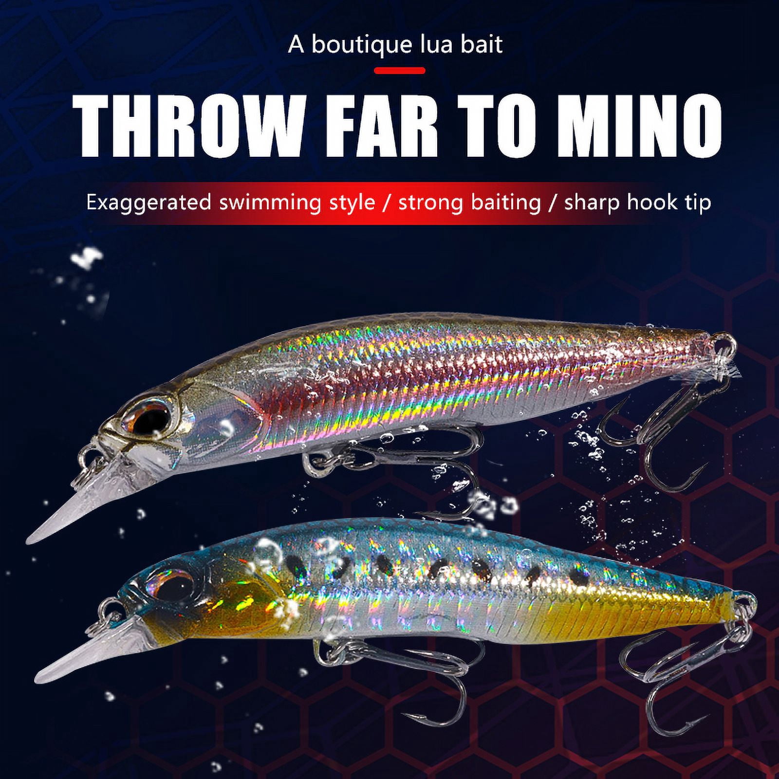 HENGJIA Fishing Lures, Jerkbait for Bass Fishing Minnow Lure Set Fishing Plugs Hard Baits Swimbaits Topwater Lures for Trout Bass Perch Fishing,16pcs