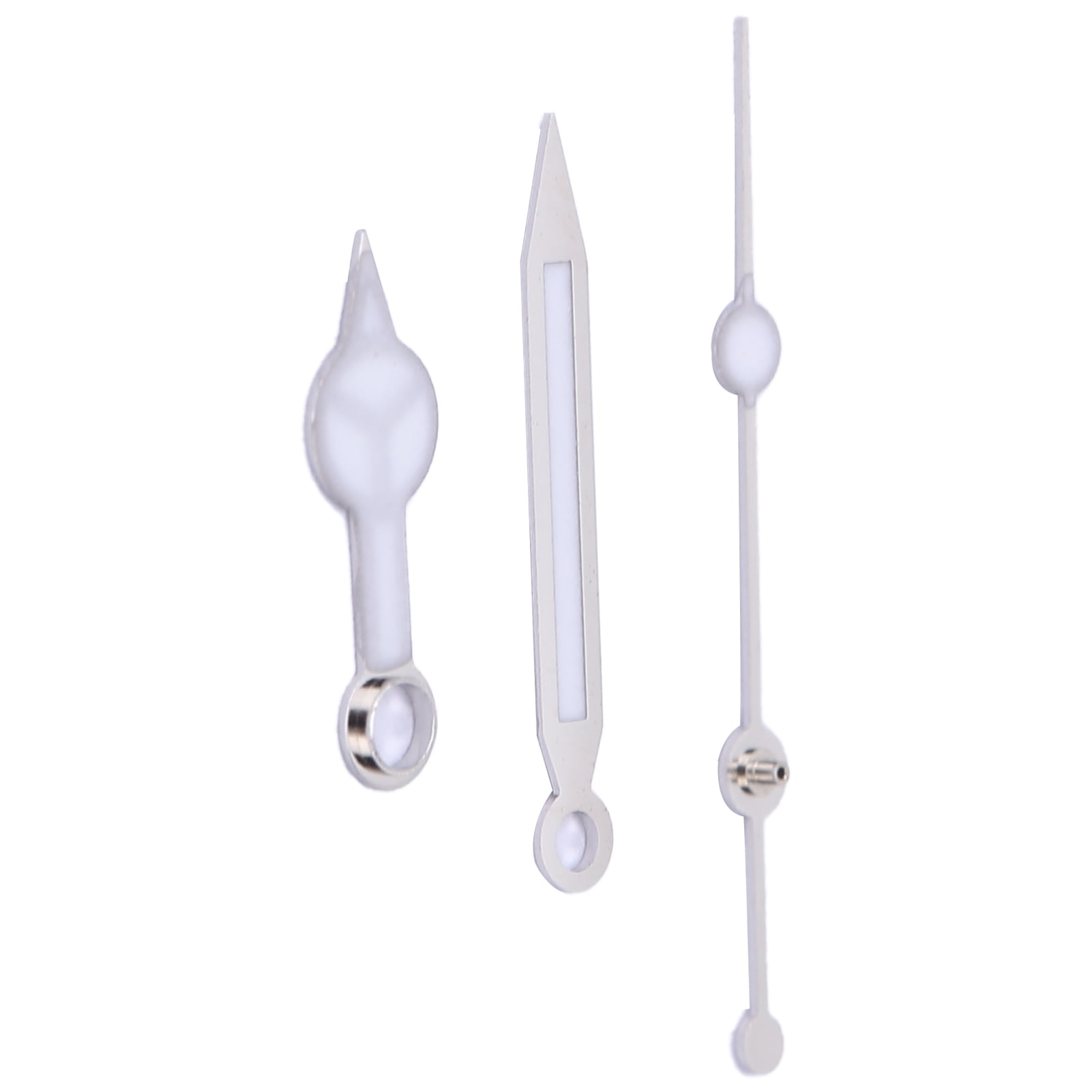 EZSPTO Watch Hour Minute Second Hands Set Alloy Luminous Watch Hands Watch Repair Supply Silver