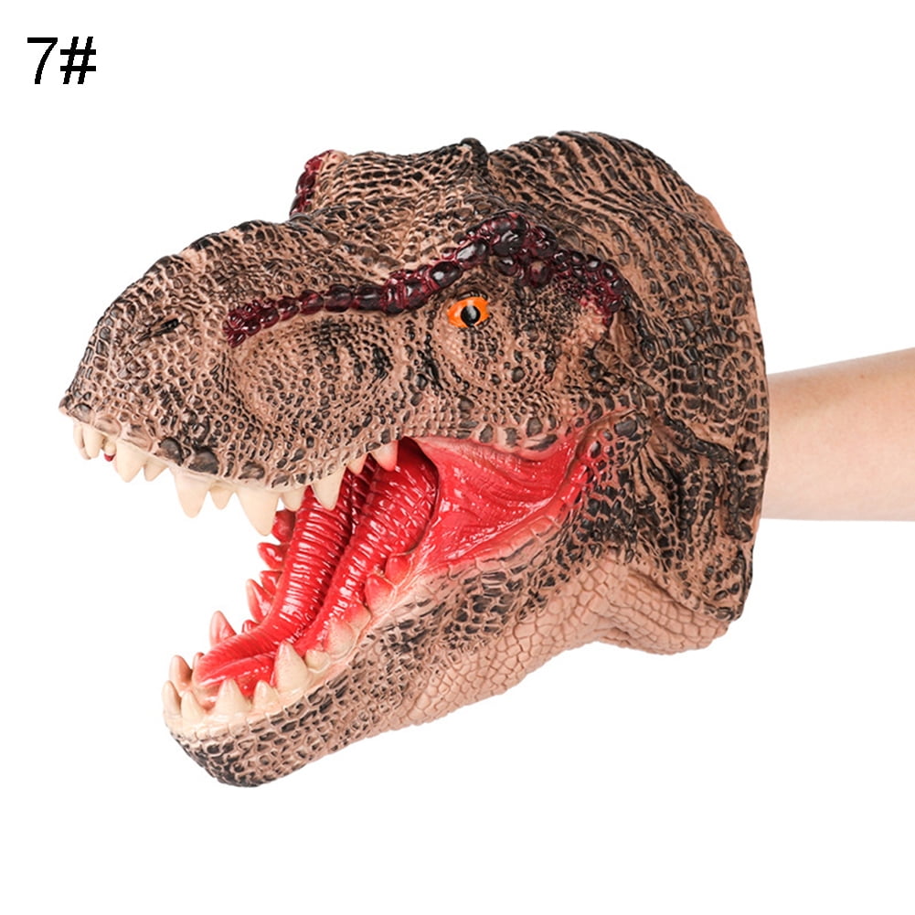 PVC Realistic Spinosaurus VS Tyrannosaurus T-Rex Hand Puppet Dinosaur Toy Gloves 