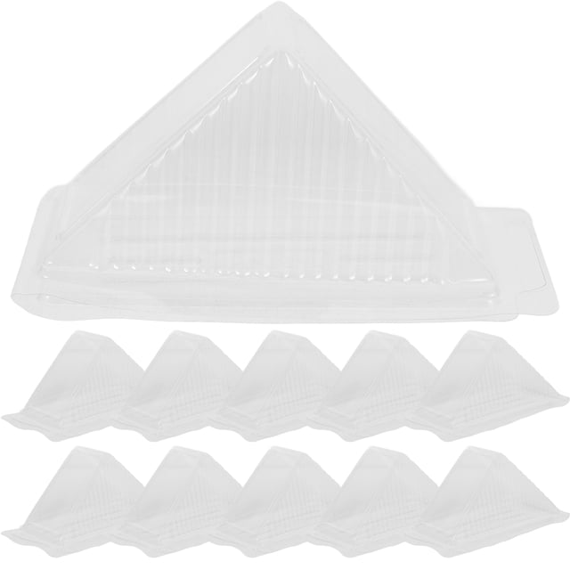 Cajas de embalaje de sándwich de 200pcs Cajas de plástico Sandwich Triangle Cajas (transparentes)
