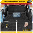 thumbnail image 4 of JTYZSM Cargo Mats with Net for 2021-2025 Jeep Wrangler JL Unlimited 4XE Accessories All Weather Protection Rear Seat Back Cover T, 4 of 7