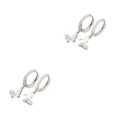thumbnail image 1 of Qarigey 1 par de pendientes de cobre para mujer, repuesto portátil, decorativo a la moda, para niñas, regalo de cumpleaños, oro blanco Oro blanco 2Conjunto, 1 of 6