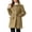 Khaki, variant on Women's Peter Pan Collar Coat Long Sleeve Double Breasted Classic Winter Outwear