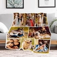 thumbnail image 3 of AISENIN Custom Blanket with Photo Customized Throw Blanket Personalized Birthday Valentine for Women Friends Couples Mom Dad Him Her, 3 of 5