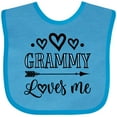 thumbnail image 3 of Inktastic My Grammy Loves Me Grandchild Girls Baby Bib, 3 of 4