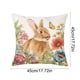 thumbnail image 3 of Fundas de almohada decorativas con diseño de conejos de Pascua, para sofá, hogar, decoración de Pascua, funda de almohada de lino., 3 of 6