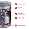 thumbnail image 4 of 12oz Tumblers Pioneer Flower Vacuum Insulated Stainless Steel Travel Tumbler Cups Mug with Lid and Straw for Beer,Coffee,Beverages with Cleaning Brush for Cold & Hot Drinks, 4 of 5