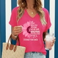 thumbnail image 4 of Women's T Shirts Casual Short Sleeve V Neck Graphic Print T Shirt Tops, 4 of 5