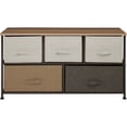 thumbnail image 3 of Mueble Buró Organizador Houzer Comoda Tela Metal 5 Cajoneras Café, 3 of 9